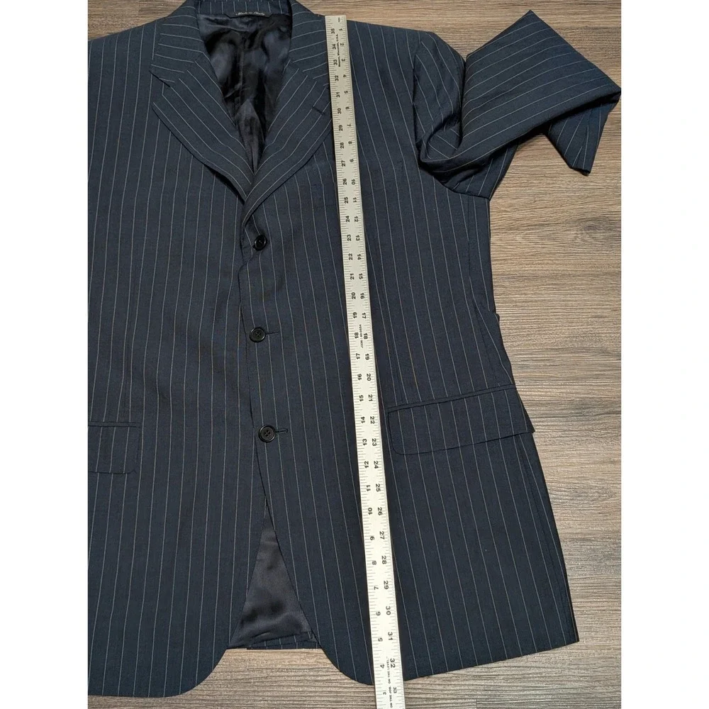 CANALI Men's‎ Charcoal Pinstripe Blazer Made in Italy Wool Blend Size 56R